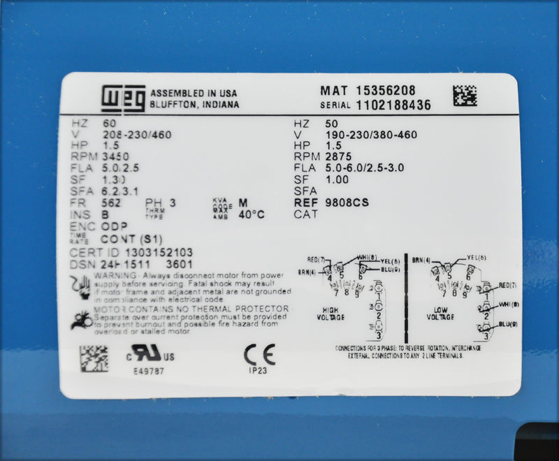 Load image into Gallery viewer, Burks® 315CS5M-FE 1.5 HP Pump Water Condensate Turbine 208-230/460V 3-Phase