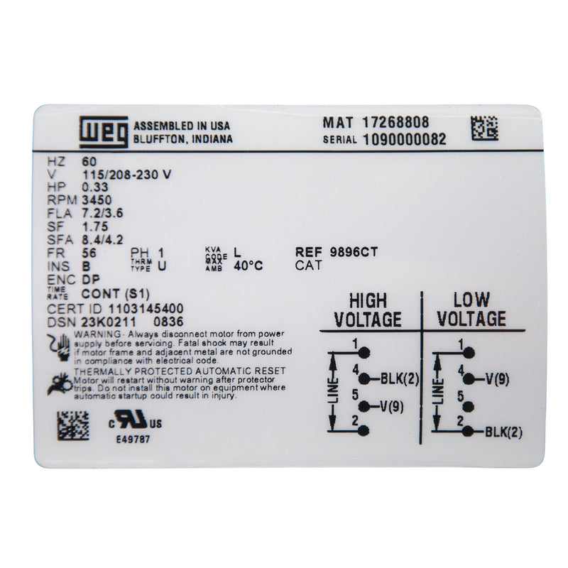 Load image into Gallery viewer, Burks® 3CT5M-FE 1/3HP Pump Water Condensate Turbine 115/208-230V 1-Phase