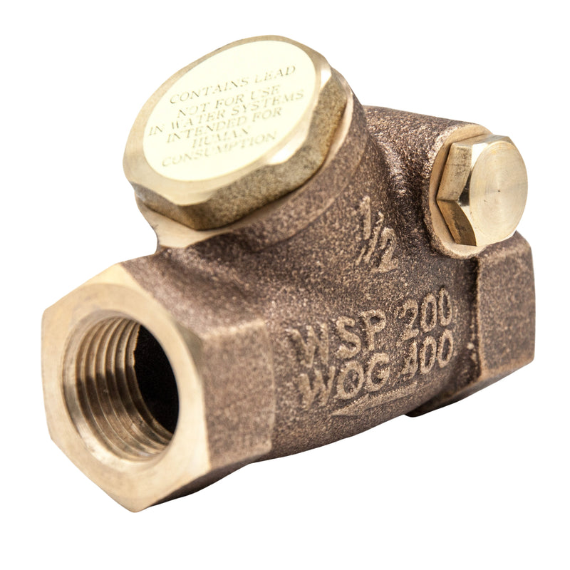 Load image into Gallery viewer, Bronze Swing Check Valve Y Pattern with PTFE Disc 200 WSP
