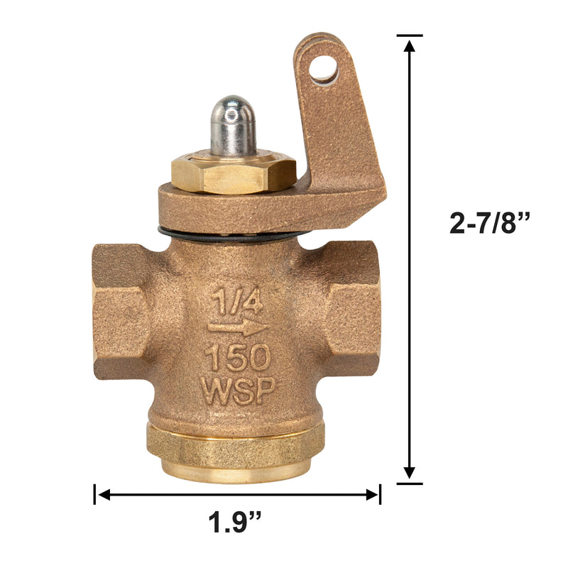 Load image into Gallery viewer, Bronze Whistle Valve 150 WSP 1/4" NPT (STEAM)