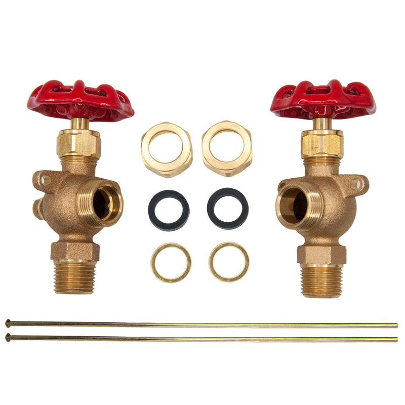 Load image into Gallery viewer, Bronze Water Gauge Valve Set w/SS Ball Check & Drainage for Boiler/Steamer/Return Tank