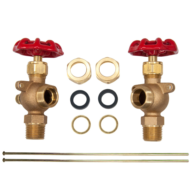 Load image into Gallery viewer, Bronze Water Gauge Valve Set w/SS Ball Check & Drainage for Boiler/Steamer/Return Tank (Less Protector Rods)