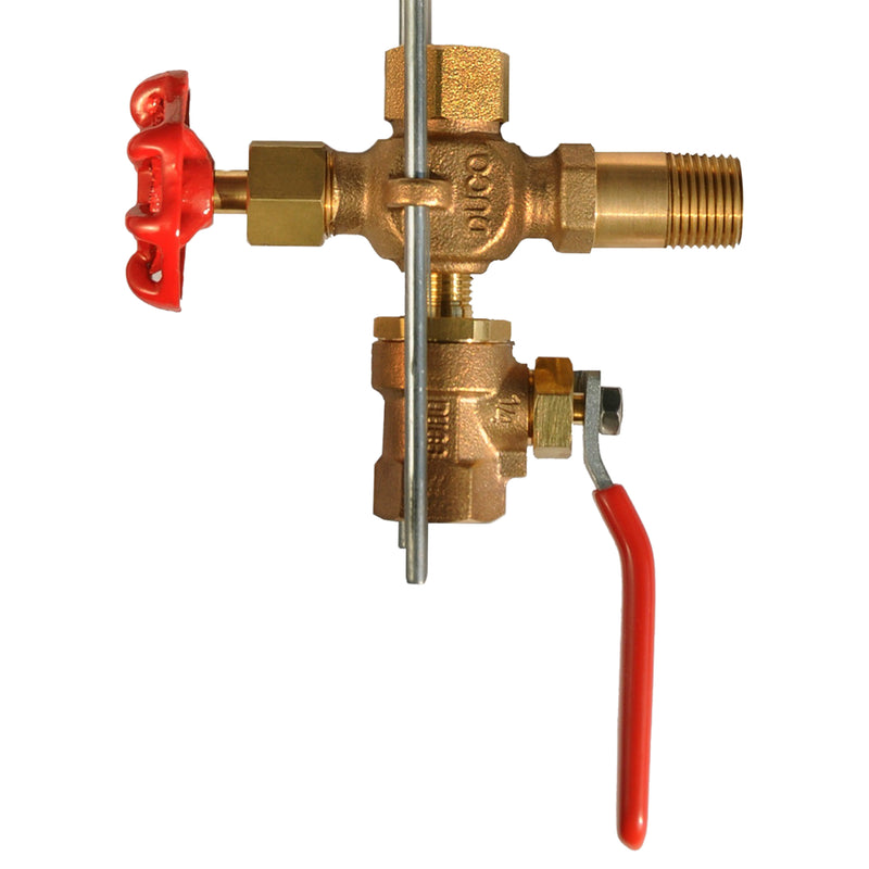 Load image into Gallery viewer, Bronze Water Gauge Valve Set w/Ball Check & Ball Valve(Blow Off) for Boiler/Return Tank