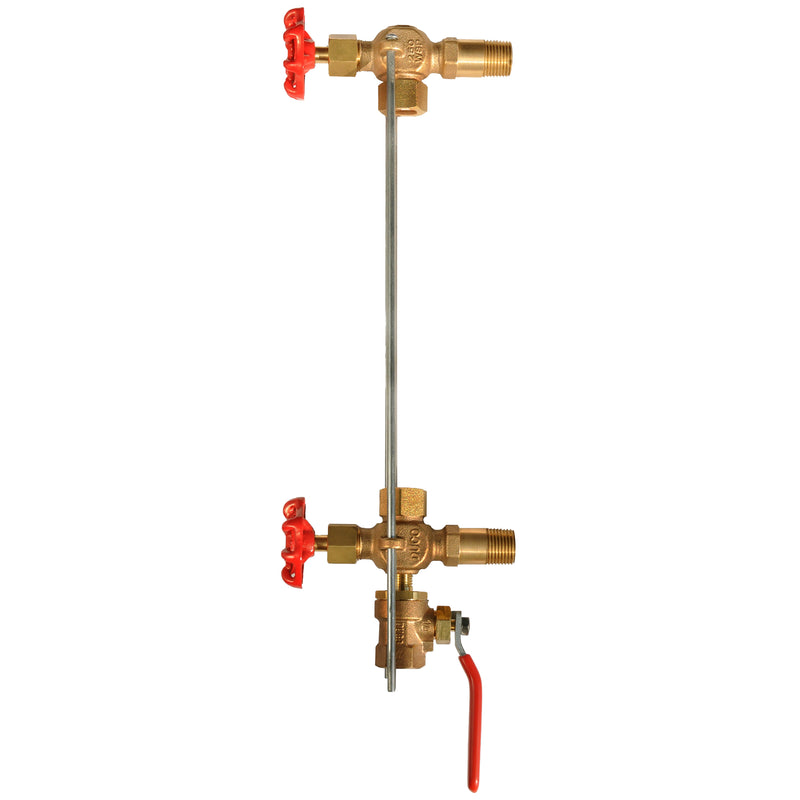 Load image into Gallery viewer, Bronze Water Gauge Valve Set w/Ball Check & Ball Valve(Blow Off) for Boiler/Return Tank