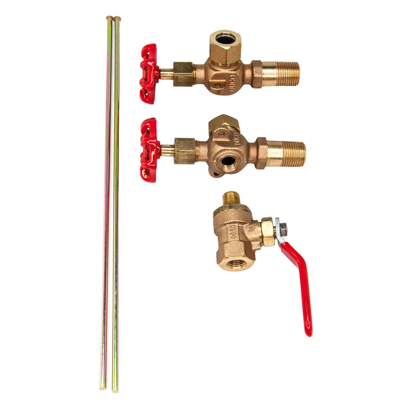 Load image into Gallery viewer, Bronze Water Gauge Valve Set w/Ball Check & Ball Valve(Blow Off) for Boiler/Return Tank