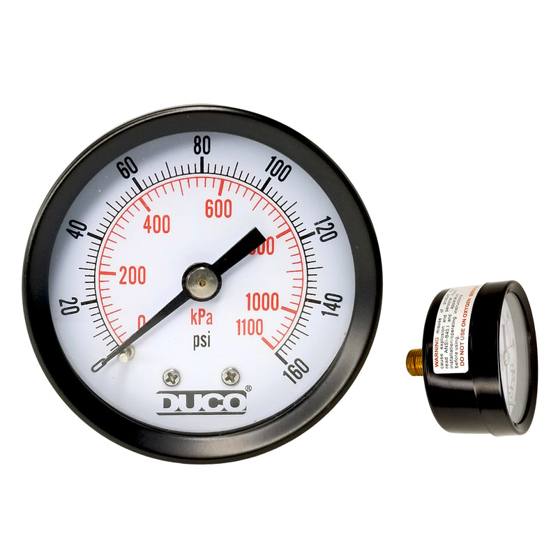 Load image into Gallery viewer, Pressure Gauge Steam/Air/Gas Metal Casing Male Back Connector