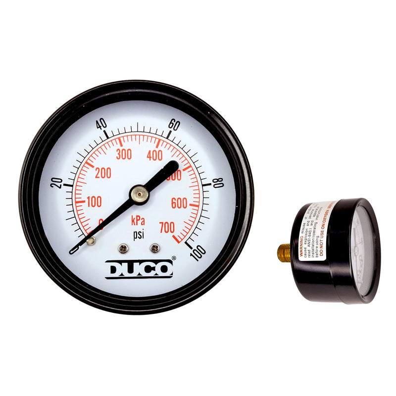 Load image into Gallery viewer, Pressure Gauge Steam/Air/Gas Metal Casing Male Back Connector