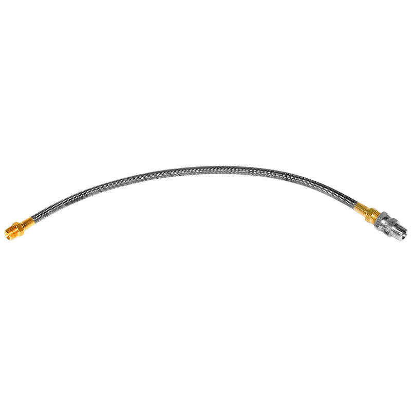 Load image into Gallery viewer, Flexible Steam Hose Stainless Steel Braided with PTFE Tube 1/4" Male x Union