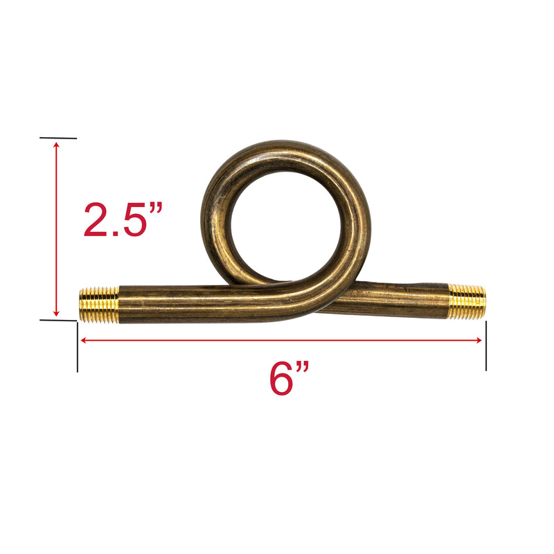 Load image into Gallery viewer, High Pressure Siphon Pigtail 1/4" NPT 180° Coil Brass for Steam