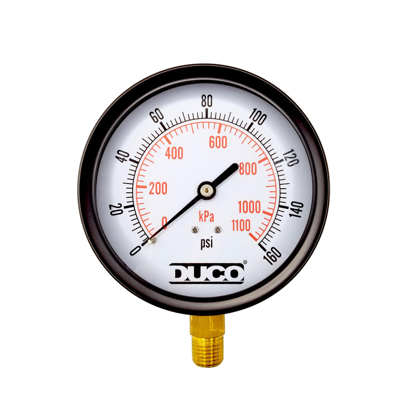Load image into Gallery viewer, Pressure Gauge Steam/Air/Gas Metal Casing 1/4" Bottom Connector