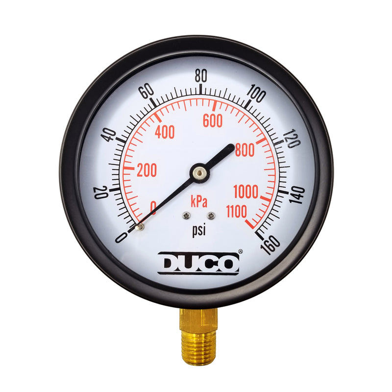Load image into Gallery viewer, Pressure Gauge Steam/Air/Gas Metal Casing 1/4" Bottom Connector