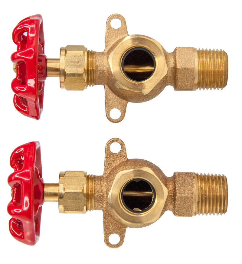 Load image into Gallery viewer, Bronze Water Gauge Valve Set w/SS Ball Check &amp; Drainage for Boiler/Steamer/Return Tank (Less Protector Rods)
