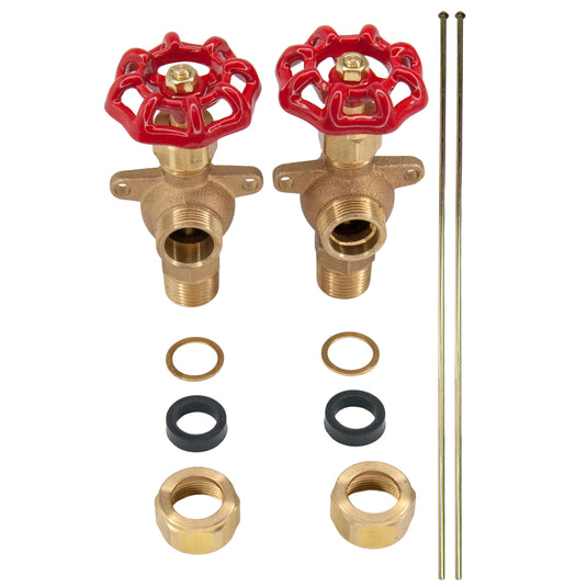 Bronze Water Gauge Valve Set w/SS Ball Check & Drainage for Boiler/Steamer/Return Tank