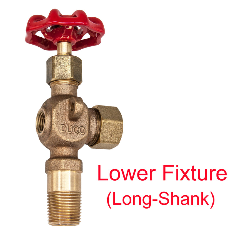 Load image into Gallery viewer, Bronze Water Gauge Valve Set w/Ball Check &amp; Ball Valve(Blow Off) for Boiler/Return Tank
