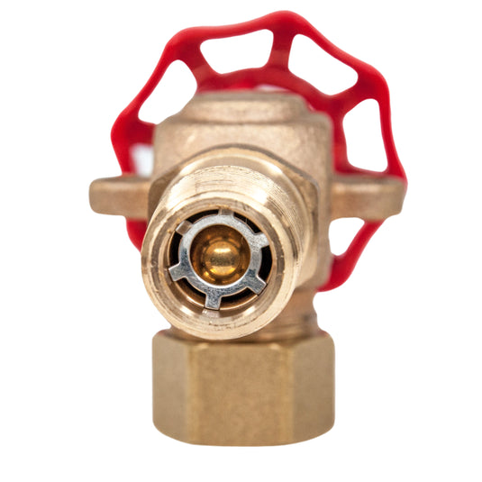 Bronze Water Gauge Valve Set w/Ball Check & Ball Valve(Blow Off) for Boiler/Return Tank