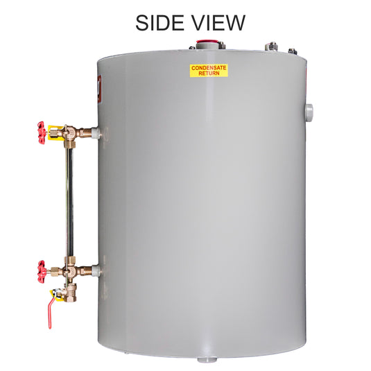 Stainless Steel Vertical Return Tank with Valves F-Series