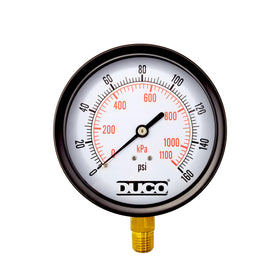 Pressure Gauge Steam/Air/Gas Metal Casing 1/4